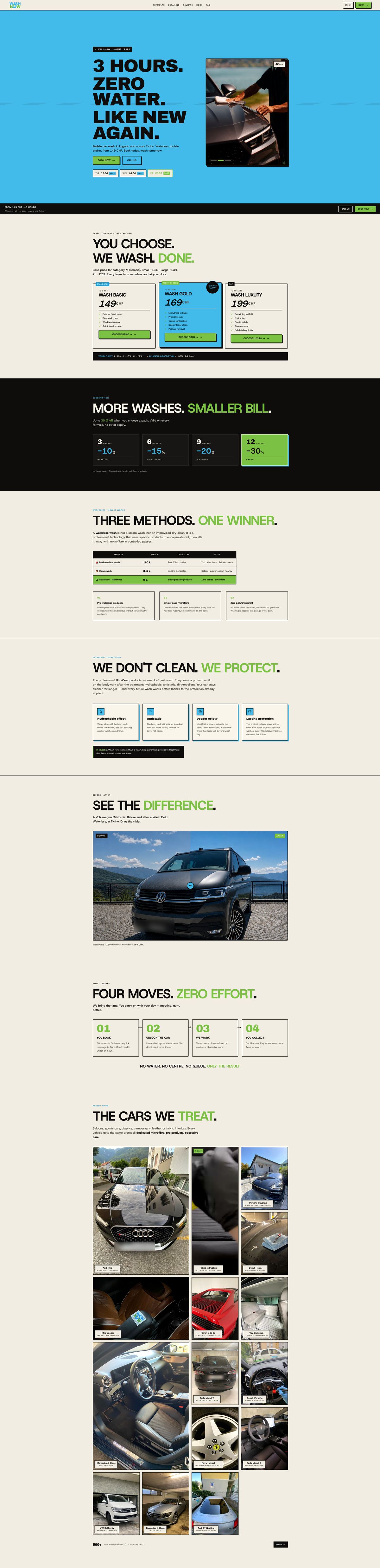 Wash Now, site complet